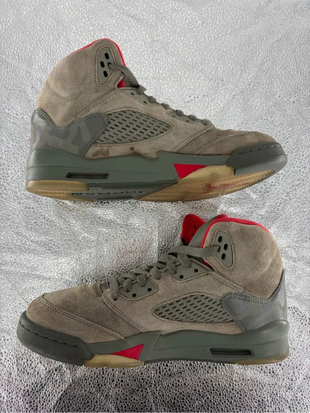 Air Jordan 5 Camo Gray Red